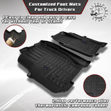 Freightliner M2 106/112 Floor Mats (2003–2021) – All - Weather TPV, Front Set - RoadWest Truck Parts - B0FW4WHW6F - High Soar