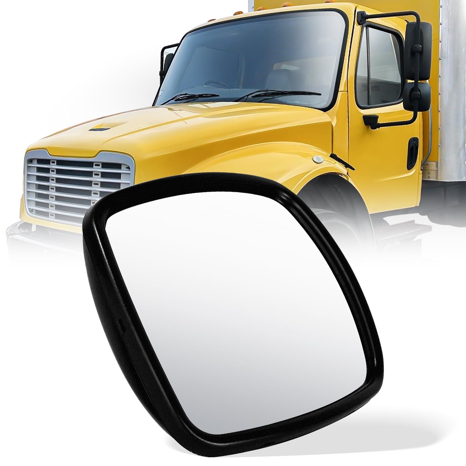 Freightliner M2 Wide - Angle Lower Door Mirror (2004–2016) – Low Profile Convex (Left/Right) - RoadWest Truck Parts - B09YPZ966J - High Soar