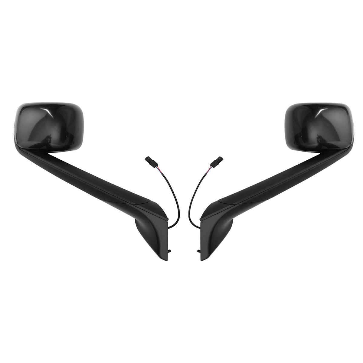 Freightliner New Cascadia Chrome/Heated Hood Mirrors Pair – Convex, Black (2018–2023) (Driver & Passenger) - RoadWest Truck Parts - B0D3GH1RJQ - High Soar