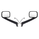 Freightliner New Cascadia Chrome/Heated Hood Mirrors Pair – Convex, Black (2018–2023) (Driver & Passenger) - RoadWest Truck Parts - B0D3GH1RJQ - High Soar