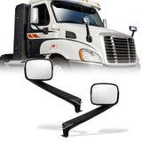 Freightliner New Cascadia Chrome/Heated Hood Mirrors Pair – Convex, Black (2018–2023) (Driver & Passenger) - RoadWest Truck Parts - B0D3GH1RJQ - High Soar