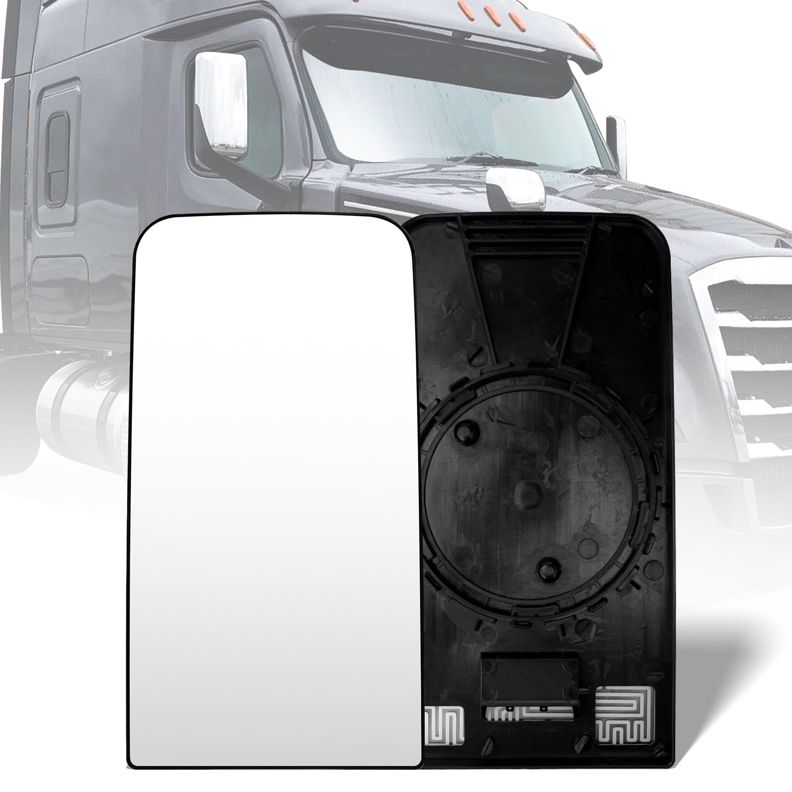 Freightliner New Cascadia Chrome/Heated Hood Mirrors Pair – Convex, Black (2018–2023) (Driver & Passenger) - RoadWest Truck Parts - B0DC6D6546 - High Soar