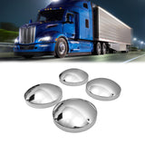 Heavy - Duty Truck 8" Hub Cap Set – Chrome Dome (4pcs) - RoadWest Truck Parts - B0B28T1KY8 - High Soar