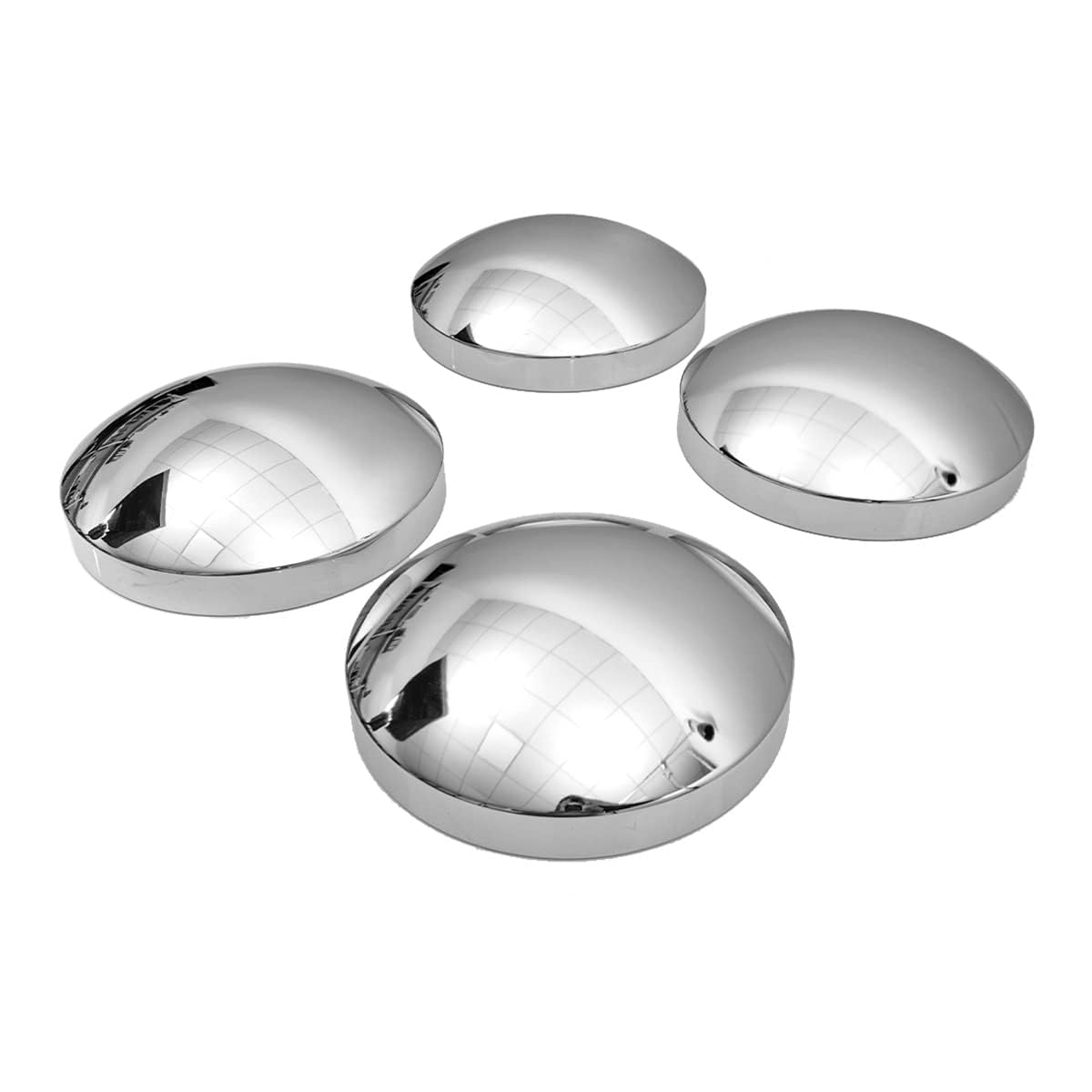 Heavy - Duty Truck 8" Hub Cap Set – Chrome Dome (4pcs) - RoadWest Truck Parts - B0B28T1KY8 - High Soar