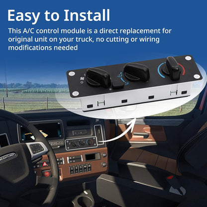 HVAC A/C Control Panel 599 - 008 for Freightliner M2 (Replaces A22 - 57054 - 001) - RoadWest Truck Parts - B0GCJ6MZHB - High Soar