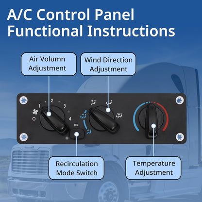 HVAC A/C Control Panel 599 - 008 for Freightliner M2 (Replaces A22 - 57054 - 001) - RoadWest Truck Parts - B0GCJ6MZHB - High Soar