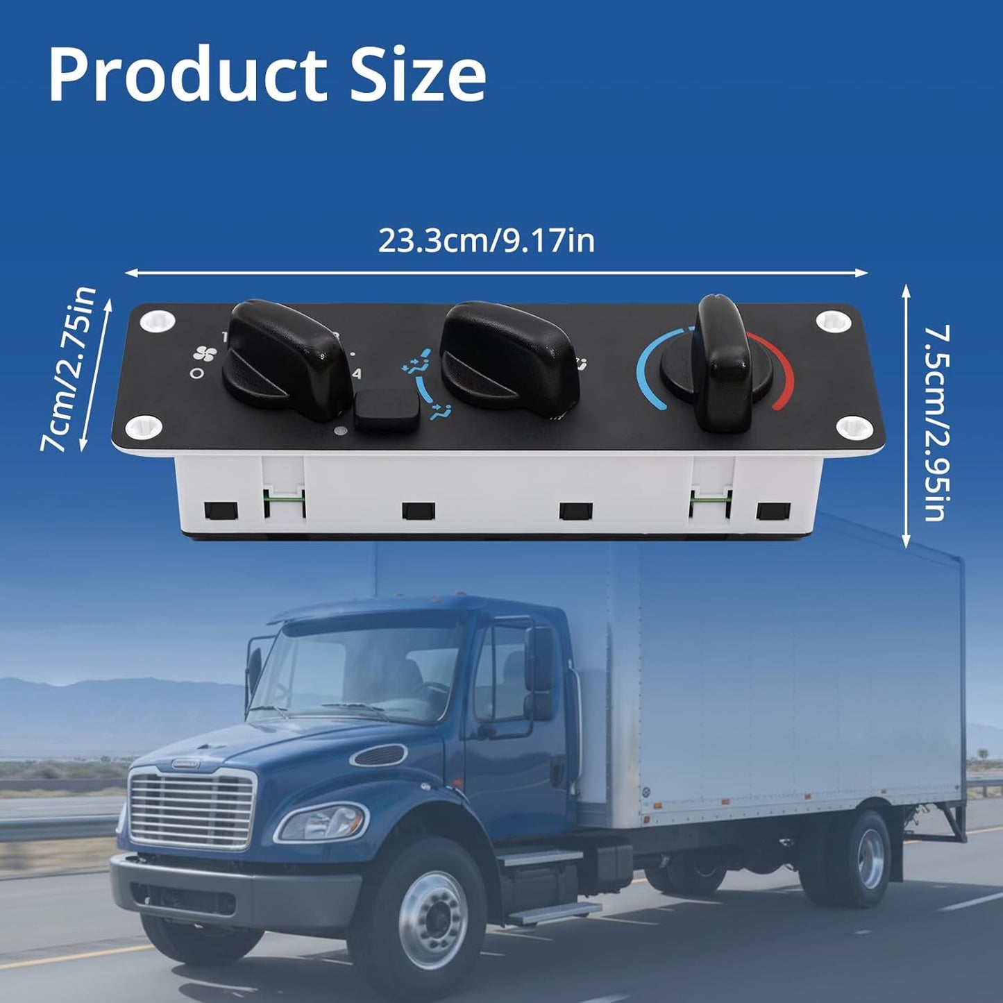 HVAC A/C Control Panel 599 - 008 for Freightliner M2 (Replaces A22 - 57054 - 001) - RoadWest Truck Parts - B0GCJ6MZHB - High Soar