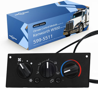 HVAC A/C Control Panel 599 - 5511 for Kenworth W900/T800 (2002–2006) - RoadWest Truck Parts - B0GCG7Q7YZ - High Soar