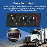 HVAC A/C Control Panel 599 - 5511 for Kenworth W900/T800 (2002–2006) - RoadWest Truck Parts - B0GCG7Q7YZ - High Soar