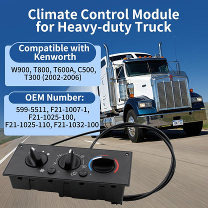 HVAC A/C Control Panel 599 - 5511 for Kenworth W900/T800 (2002–2006) - RoadWest Truck Parts - B0GCG7Q7YZ - High Soar