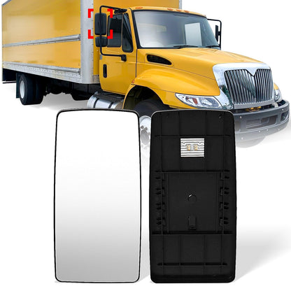 International 4300–7600 / ProStar / DuraStar / WorkStar Heated Upper Mirror Glass – Main Door Mirror - RoadWest Truck Parts - B09LLRMKHT - High Soar