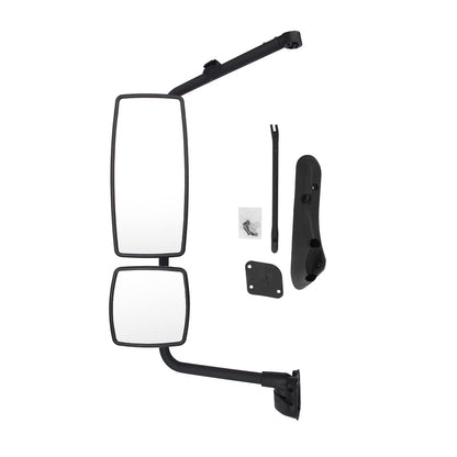 International 4300–8600 Door Mirror w/ Arm – Black / Chrome (LH Driver) - RoadWest Truck Parts - B09H5LR4X2 - High Soar