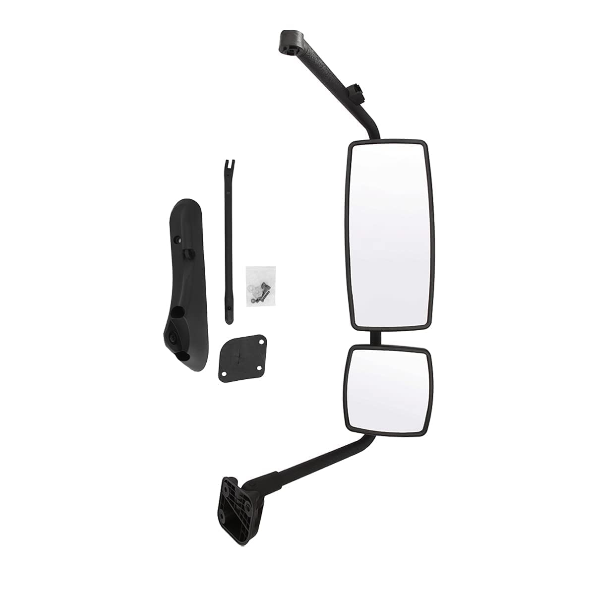 International 4300–8600 Door Mirror w/ Arm – Black / Chrome (LH Driver) - RoadWest Truck Parts - B09H5LR4X2 - High Soar