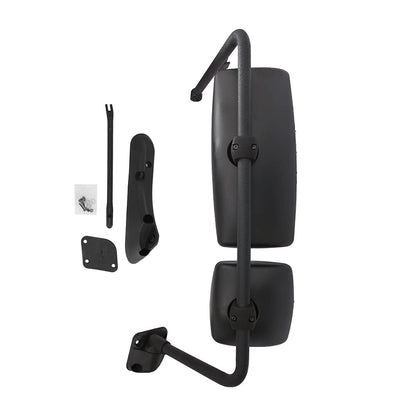 International 4300–8600 Door Mirror w/ Arm – Black / Chrome (LH Driver) - RoadWest Truck Parts - B09H5LR4X2 - High Soar