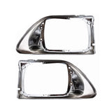 International 5900/9200/9400 Headlight Bezel Pair – Chrome (DOT Replacement) - RoadWest Truck Parts - B0CHRBYDXZ - High Soar