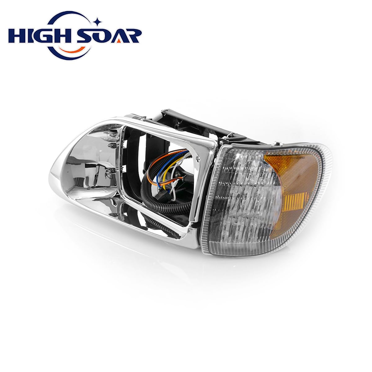 International 5900/9200/9400 LED Projector Headlights Pair – High/Low Beam - RoadWest Truck Parts - B09M6BPXZ51 - High Soar