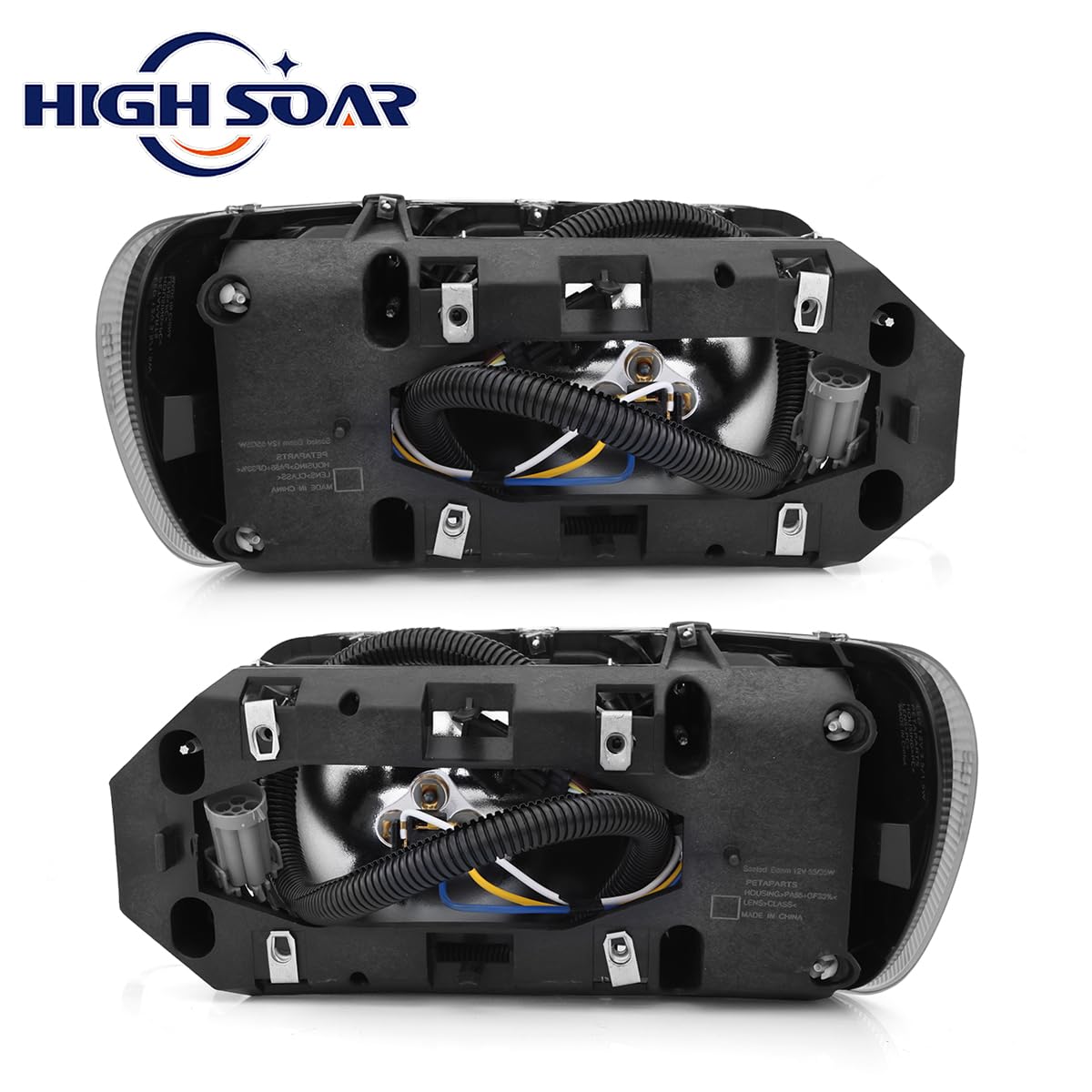 International 5900/9200/9400 LED Projector Headlights Pair – High/Low Beam - RoadWest Truck Parts - B09M6BPXZ51 - High Soar