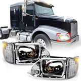 International 5900/9200/9400 LED Projector Headlights Pair – High/Low Beam - RoadWest Truck Parts - B0BCWH3263 - High Soar