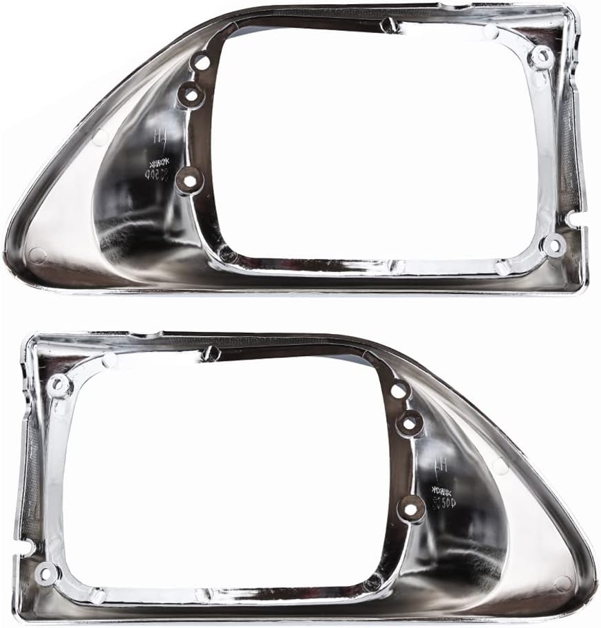 International 9200/9400/5900 Headlight Bezel Pair – Chrome (Driver & Passenger) – OE Replacement - RoadWest Truck Parts - B09YM3HZBR - High Soar