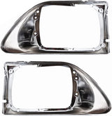International 9200/9400/5900 Headlight Bezel Pair – Chrome (Driver & Passenger) – OE Replacement - RoadWest Truck Parts - B09YM3HZBR - High Soar