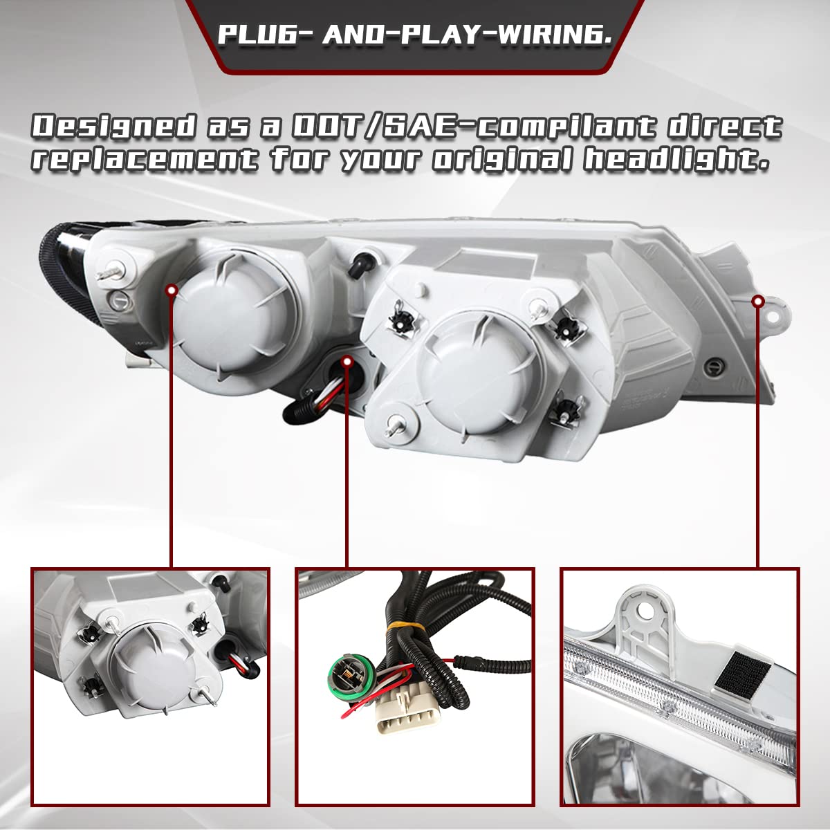 International Harvester 3200–8600 LED Headlight Assembly (2002–2018) - RoadWest Truck Parts - B0B4J7TYYB - High Soar