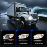 International Harvester 3200–8600 LED Headlight Assembly (2002–2018) - RoadWest Truck Parts - B0B4J7TYYB - High Soar