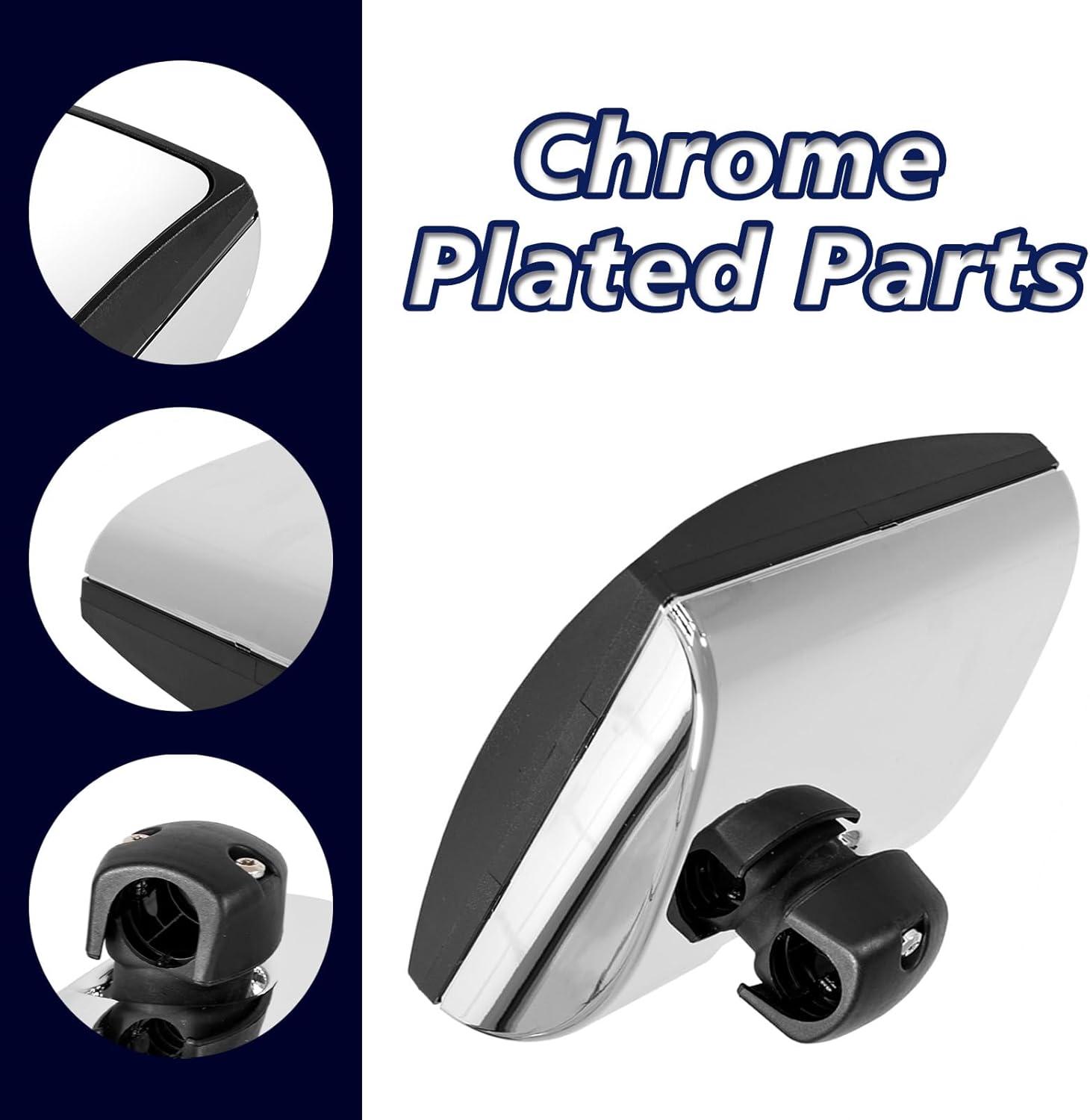 International Hood Mirror Head – Chrome Square Convex (3594843C3) - RoadWest Truck Parts - MZ-9720E - RoadWest Truck Parts