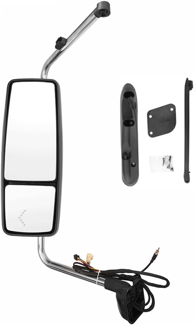 International ProStar Door Mirror – Chrome Heated Power, Door Mount (2002–2018) - RoadWest Truck Parts - B09T6QP723 - High Soar