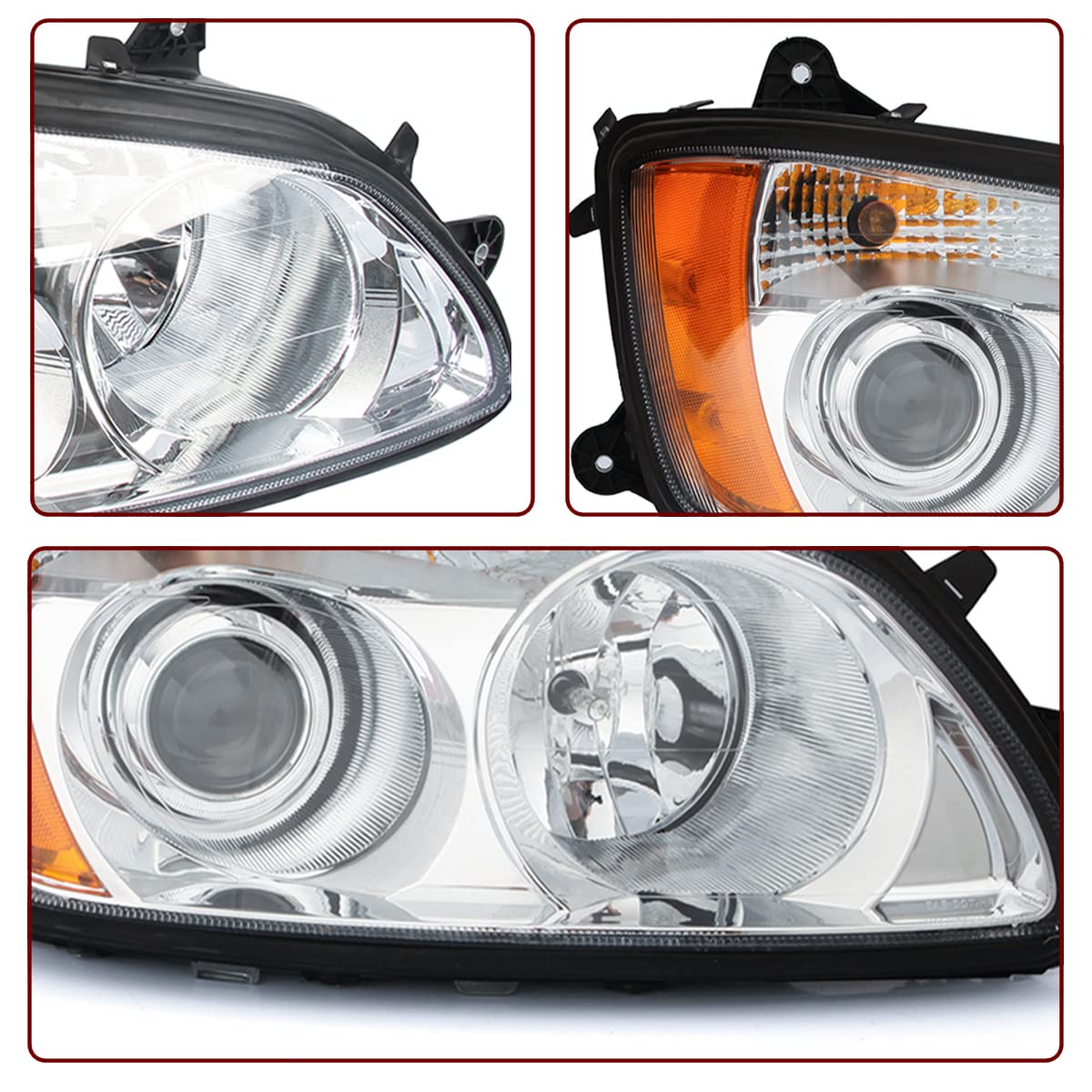 Kenworth T170–T700 LED Projector Headlights Pair (2008–2016) – DOT Approved - RoadWest Truck Parts - B08DXVZGM7 - High Soar