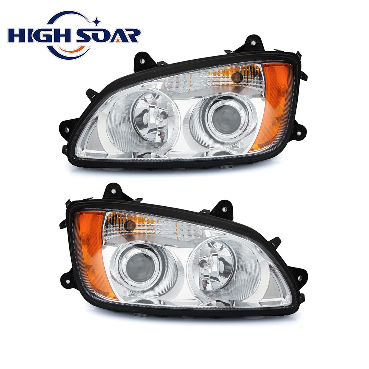 Kenworth T170–T700 LED Projector Headlights Pair (2008–2016) – DOT Approved - RoadWest Truck Parts - B08DXVZGM7 - High Soar