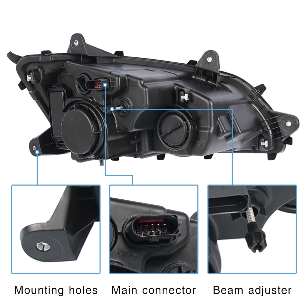 Kenworth T170–T700 LED Projector Headlights Pair (2008–2016) – DOT Approved - RoadWest Truck Parts - B08DXVZGM7 - High Soar