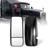 Kenworth T170–T800 Door Mirror – Heated, Black/Chrome - RoadWest Truck Parts - B09SNW2W8T - High Soar