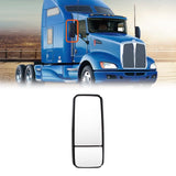 Kenworth T170–T800 Door Mirror – Heated, Black/Chrome - RoadWest Truck Parts - B09SPF6L9D - High Soar