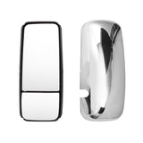 Kenworth T170–T800 Door Mirror – Heated, Black/Chrome - RoadWest Truck Parts - B09SPF6L9D - High Soar