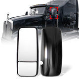 Kenworth T170–T800 Door Mirror – Heated, Black/Chrome - RoadWest Truck Parts - B09SPF6L9D - High Soar
