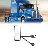 Kenworth T170–T800 Door Mirror – Power Heated, Chrome/Black - RoadWest Truck Parts - B08S76L2S9 - High Soar
