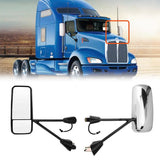 Kenworth T170–T800 Door Mirror – Power Heated, Chrome/Black - RoadWest Truck Parts - B08S76L2S9 - High Soar