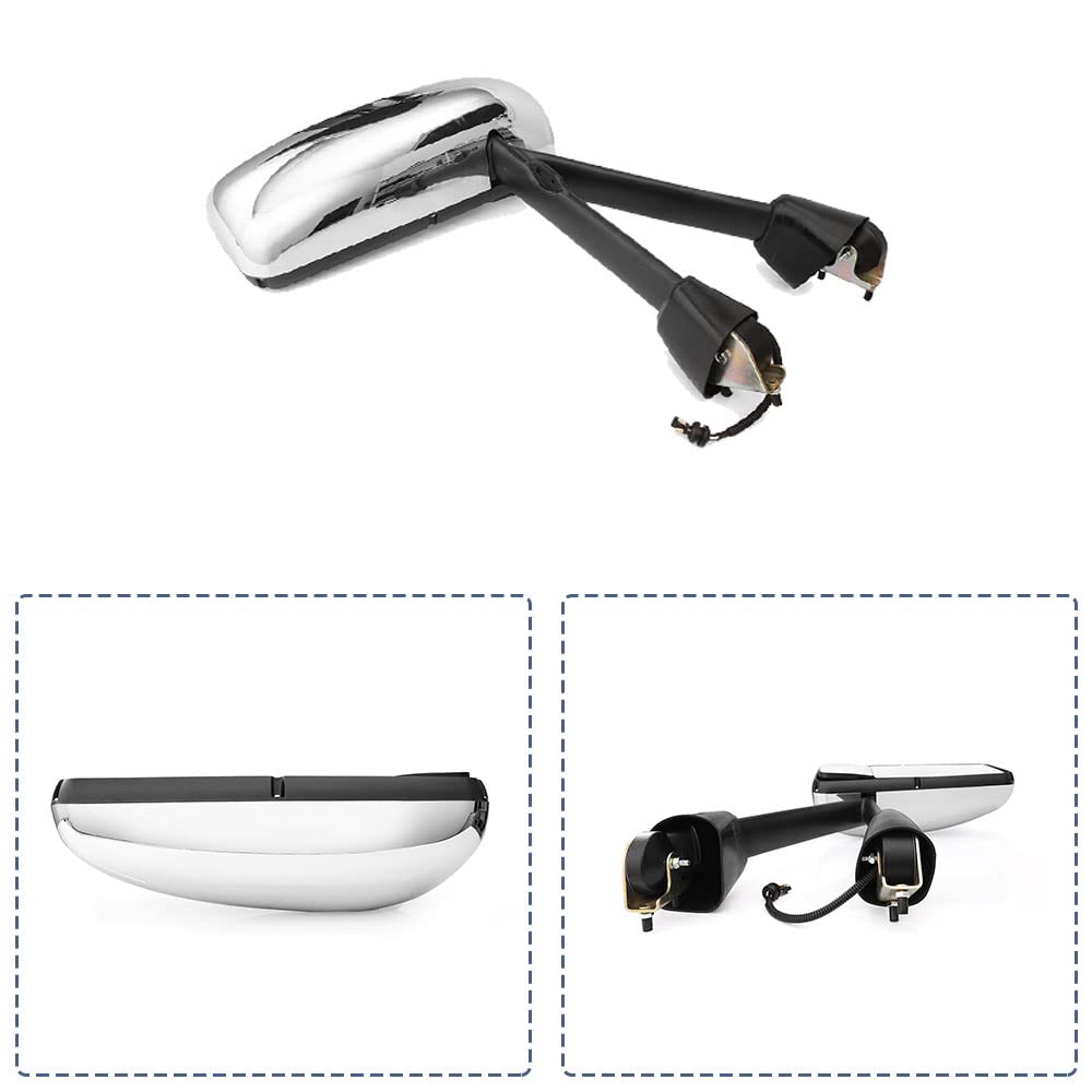 Kenworth T170–T800 Door Mirror – Power Heated, Chrome/Black - RoadWest Truck Parts - B08S76L2S9 - High Soar