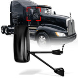 Kenworth T170–T800 Door Mirror – Power Heated, Chrome/Black - RoadWest Truck Parts - B09SLN1R76 - High Soar