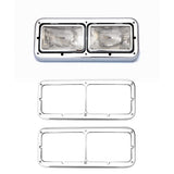 Kenworth T400/T600/T800/W900B/W900L Headlight Bezel – Chrome LED 12" Amber Strip (3 - 2048 - 3) - RoadWest Truck Parts - B09V7CNNJN - High Soar