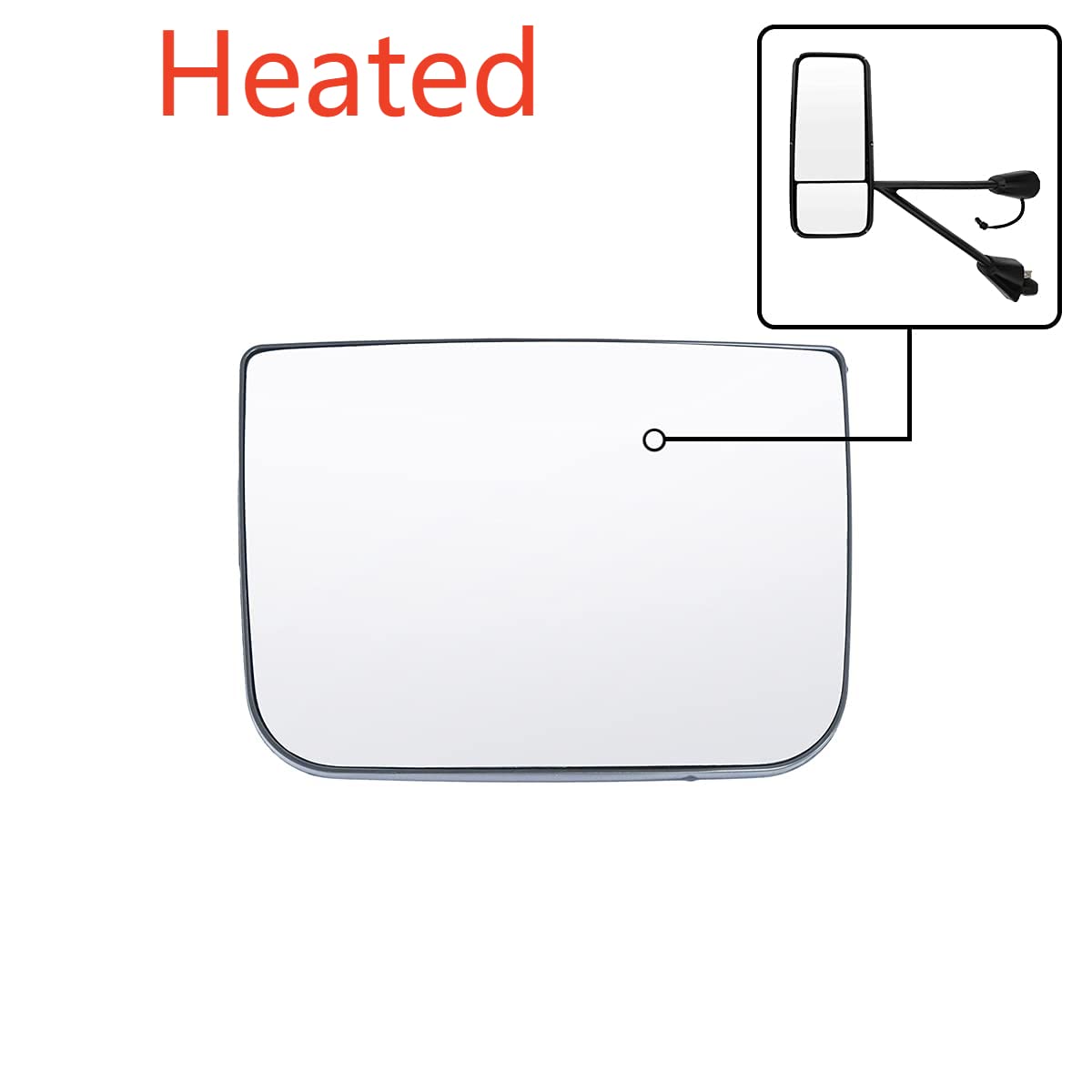 Kenworth T600/T660/T800 Heated Mirror Glass – Defrost Convex (2013–2018) - RoadWest Truck Parts - B0978XQNWC - High Soar