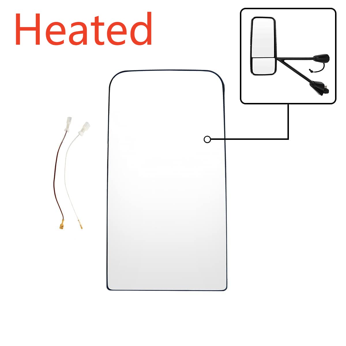 Kenworth T600/T660/T800 Heated Mirror Glass – Defrost Convex (2013–2018) - RoadWest Truck Parts - B0978XQNWC - High Soar