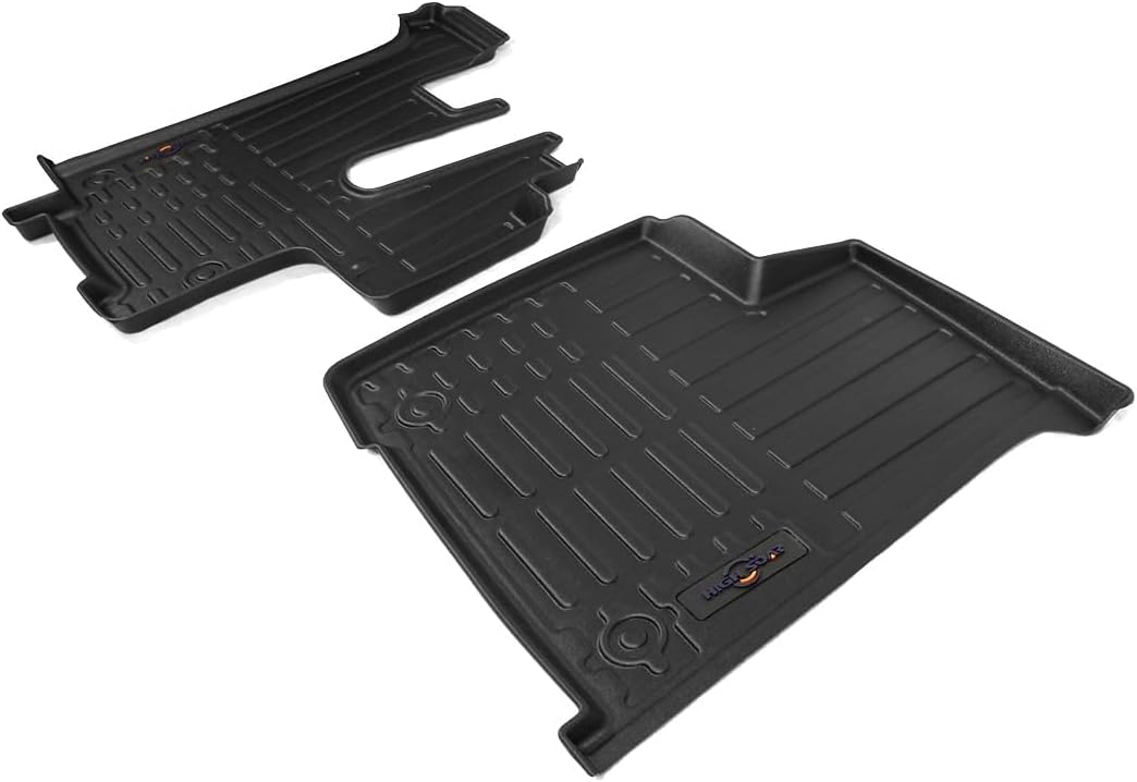 Kenworth T600/T660/T800/W900/T440 Seat Floor Liners 2pc (2006–2020) – All - Weather TPV - RoadWest Truck Parts - MZ-66305U - High Soar