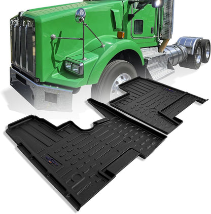Kenworth T600/T800 & W900 Floor Mats – Custom Fit TPV (2002–2006) (Automatic Cabs) - RoadWest Truck Parts - MZ-64305U - High Soar