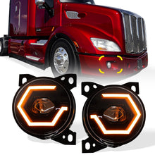 Kenworth T660 Front Fog Light Pair w/ Bulbs (2008–2015) – Waterproof - RoadWest Truck Parts - B08R9J695P - High Soar