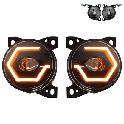 Kenworth T660 Front Fog Light Pair w/ Bulbs (2008–2015) – Waterproof - RoadWest Truck Parts - B08R9J695P - High Soar