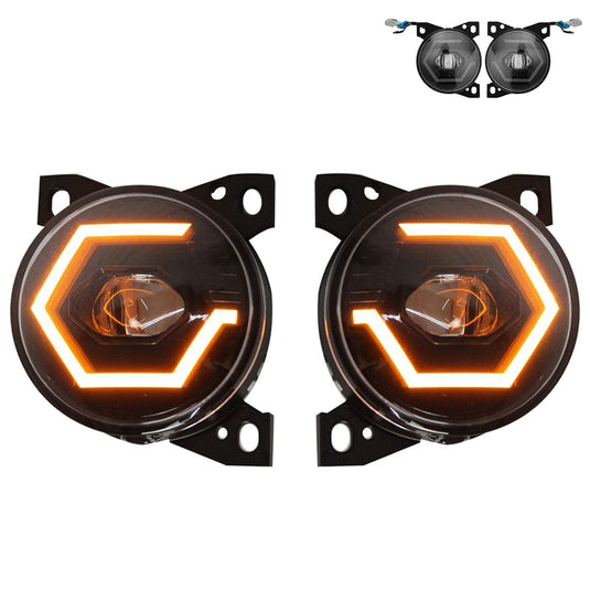 Kenworth T660 Front Fog Light Pair w/ Bulbs (2008–2015) – Waterproof - RoadWest Truck Parts - B08R9J695P - High Soar