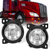 Kenworth T660 Front Fog Light Pair w/ Bulbs (2008–2015) – Waterproof - RoadWest Truck Parts - B08TLJV9FF - High Soar