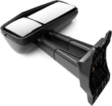 Kenworth T680/T880 Door Mirror Assembly – Heated Power, Defrost, Black (LH Driver) - RoadWest Truck Parts - B0B9RYDHPP - High Soar