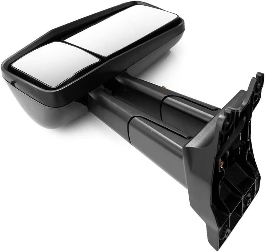 Kenworth T680/T880 Door Mirror Assembly – Heated Power, Defrost, Black (LH Driver) - RoadWest Truck Parts - B0B9RYDHPP - High Soar